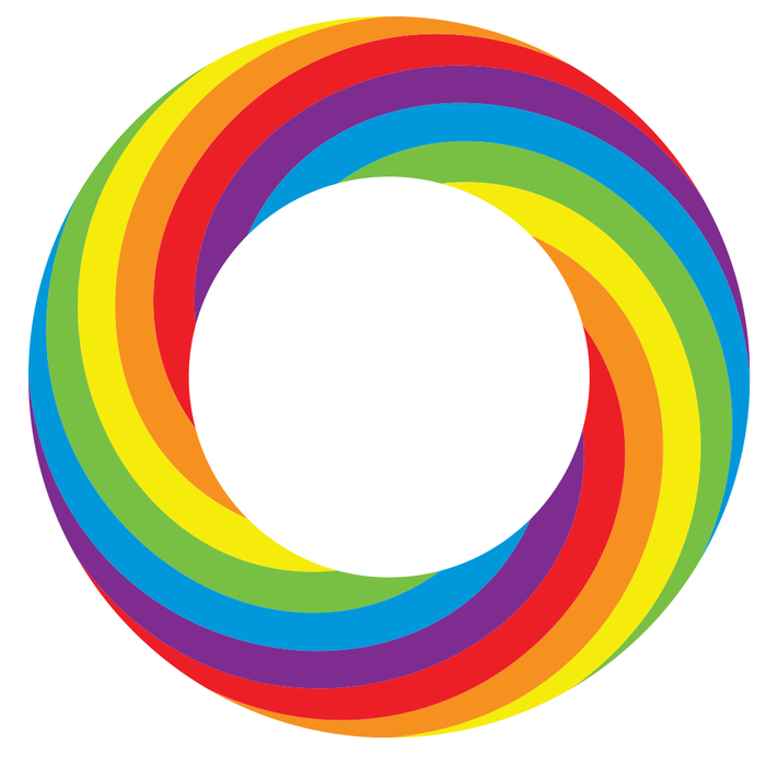 Mixed Media Stencil |  Rainbow Spiral