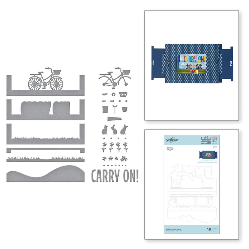 Rolling Along Scene Etched Dies from Make a Scene Collection