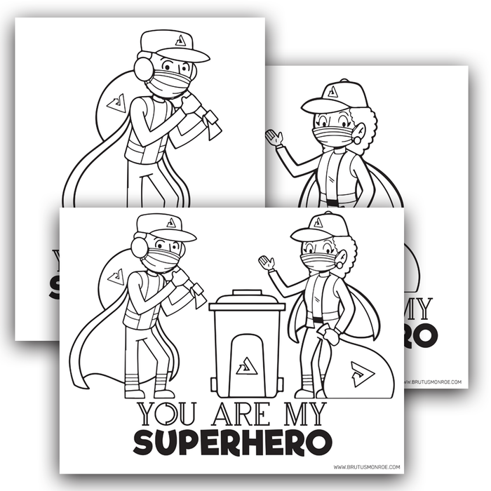 Sanitation Engineer Super Hero - Coloring Pages