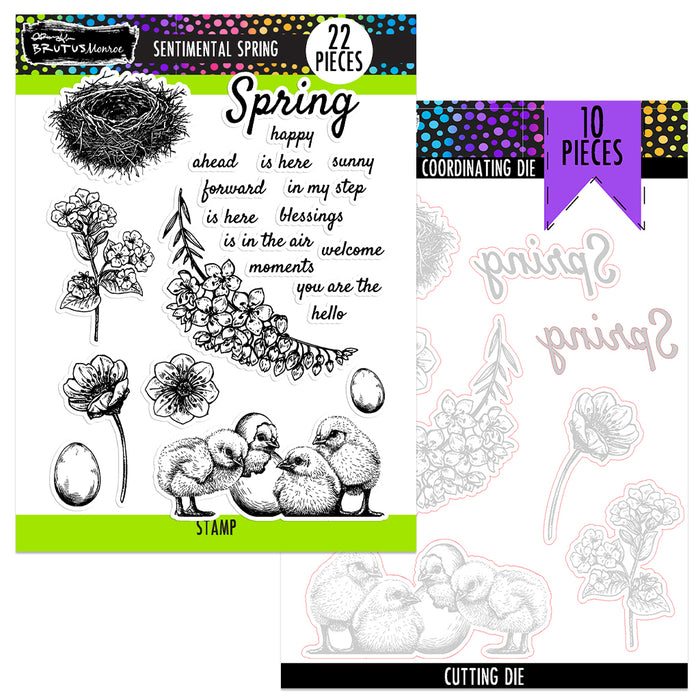 Sentimental Spring Bundle| 6x8 Stamp Set & Coordinating Dies