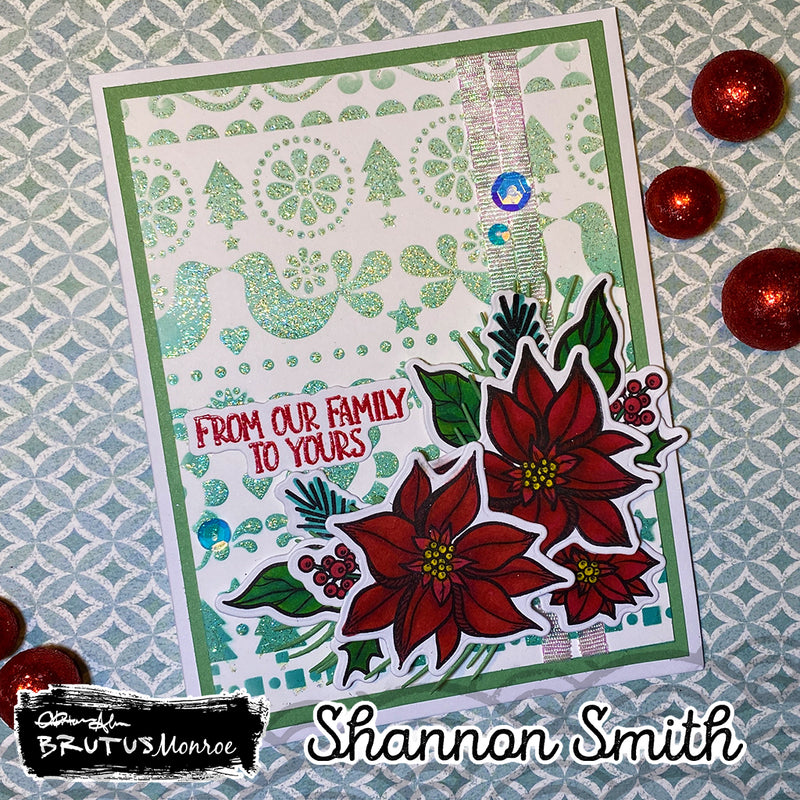 Poinsettia Builder | 4x6 Stamp Set