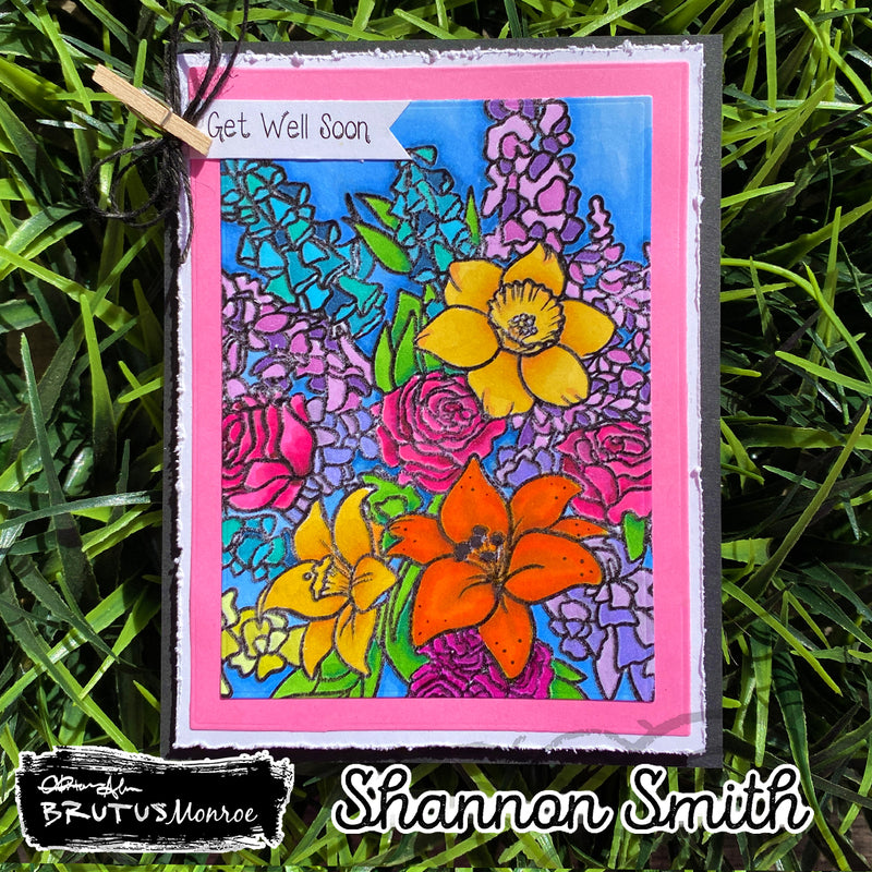 Fresh Flowers  | 6x6 Background Stamp