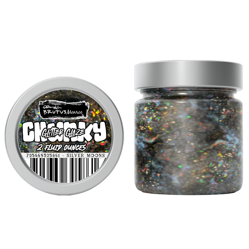 Silver Moons | Chunky Glitter Glaze
