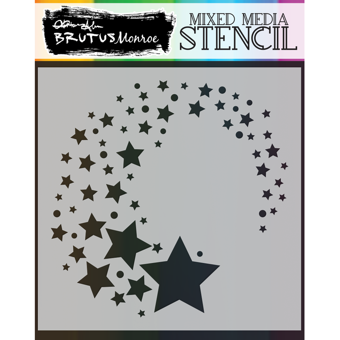 Mixed Media Stencil - Shooting Stars