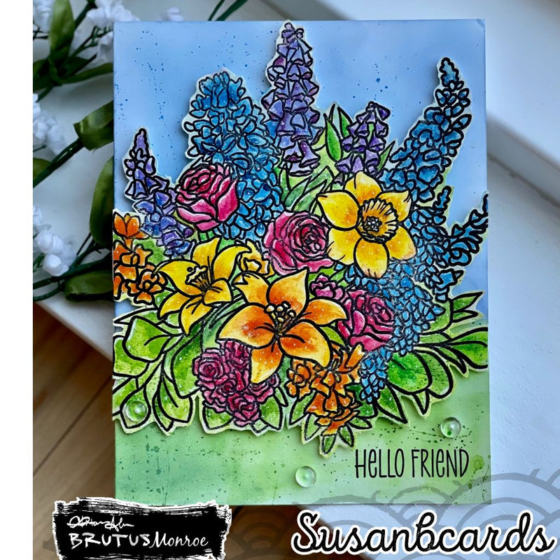 Fresh Flowers  | 6x6 Background Stamp