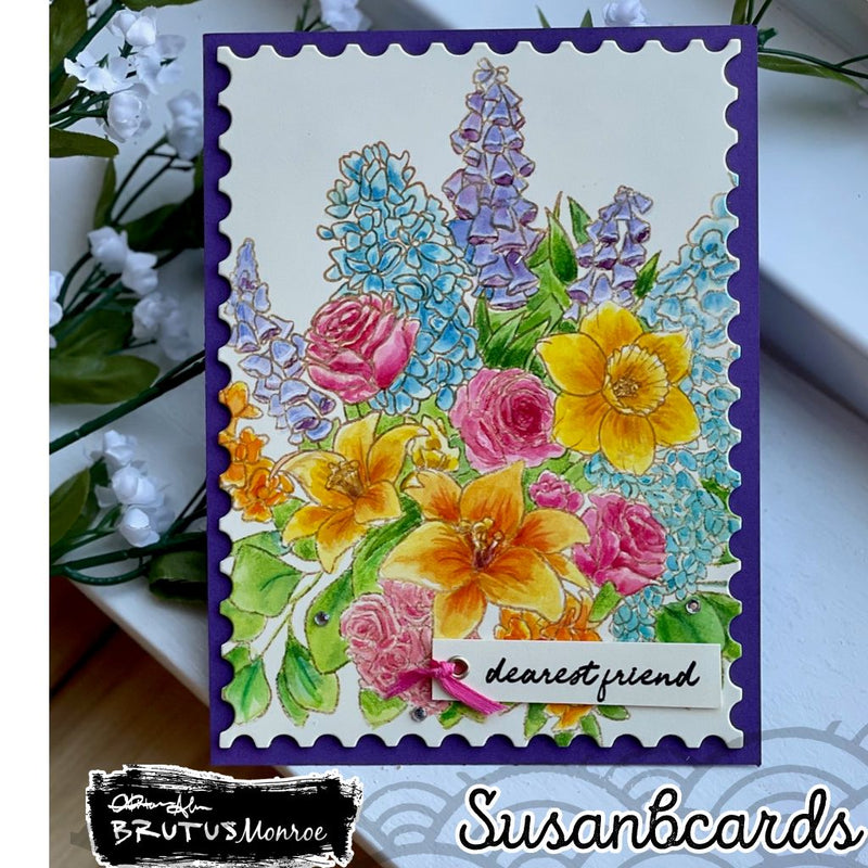Fresh Flowers  | 6x6 Background Stamp