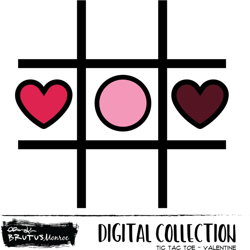Tick Tac Toe - Valentine | Digital Cut FIle