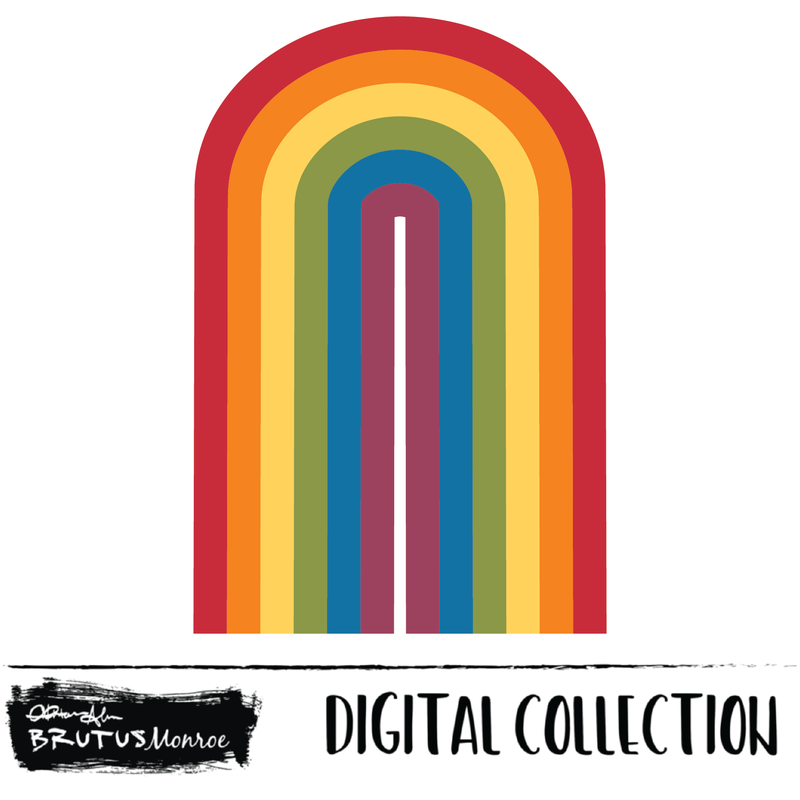 Tall Rainbow  | Digital Cut File