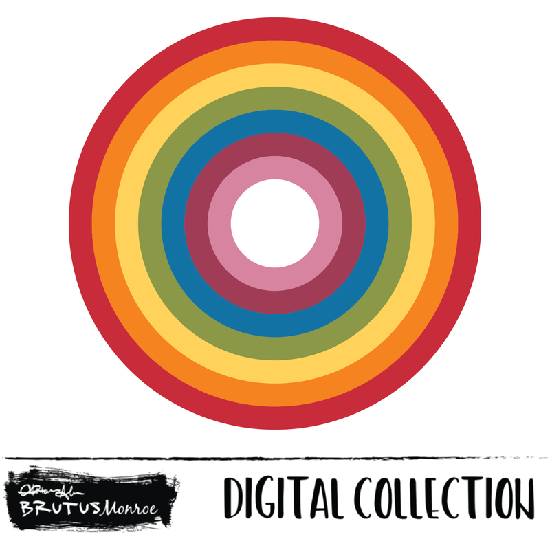 Circle Rainbow  | Digital Cut File