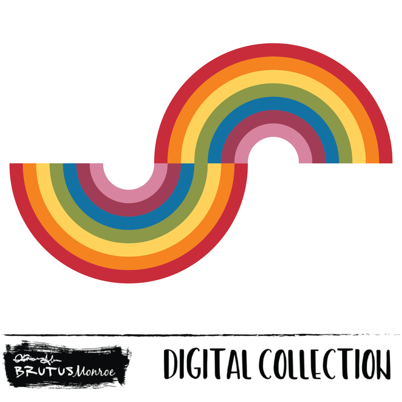 Groovy Rainbow  | Digital Cut File