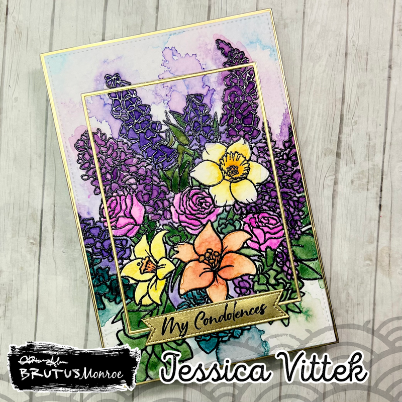 Fresh Flowers  | 6x6 Background Stamp