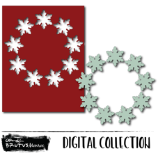 Holiday Wreath Panel - Snowflake | Digital Cut FIle
