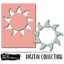 Holiday Wreath Panel - Santa Hat | Digital Cut FIle