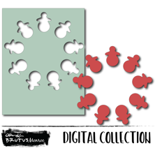 Holiday Wreath Panel - Snowman | Digital Cut FIle