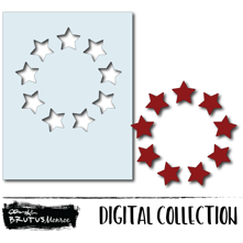 Holiday Wreath Panel - Star | Digital Cut FIle