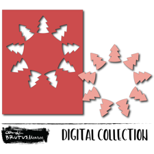 Holiday Wreath Panel - Tree | Digital Cut FIle