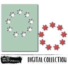 Holiday Wreath Panel - Simple Snowflake | Digital Cut FIle