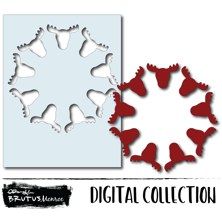 Holiday Wreath Panel - Reindeer - Digital