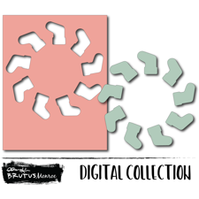 Holiday Wreath Panel - Stocking | Digital Cut FIle