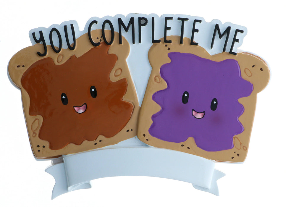 PB&J You Complete Me Personalized Ornament