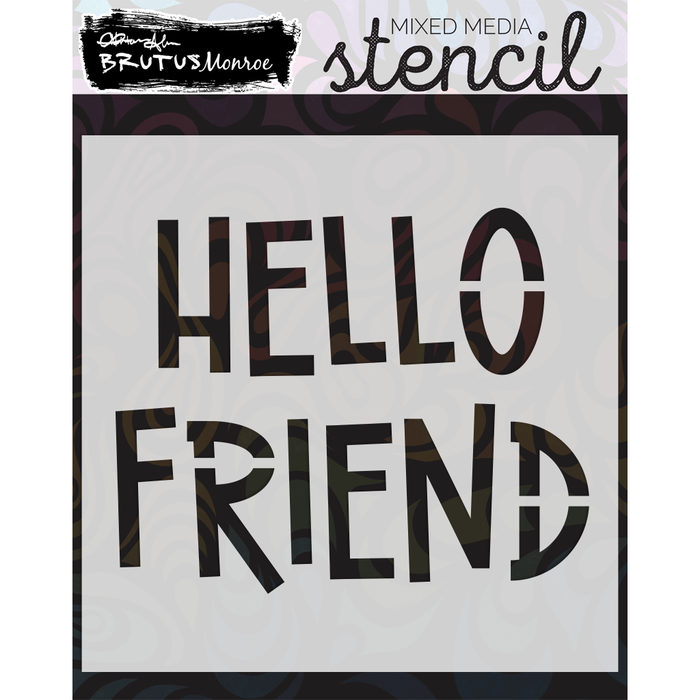 Hello Friend | Mixed Media Stencil