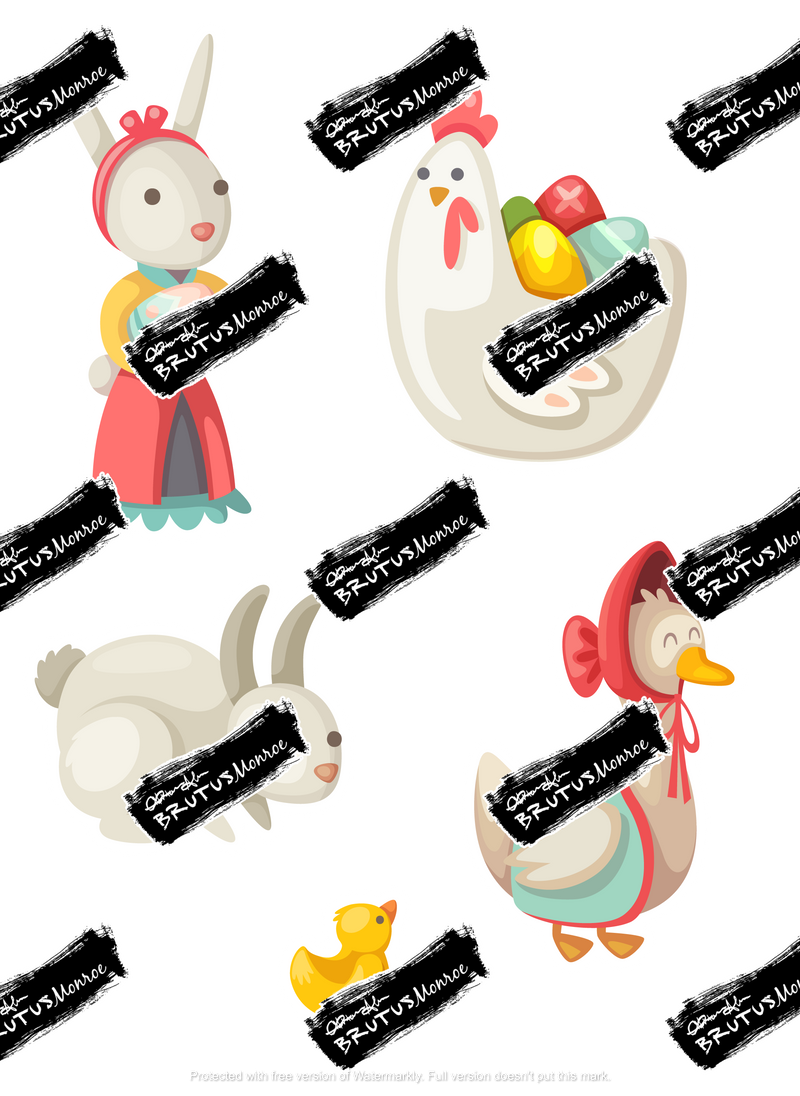 Easter Farm | Digital Print Then Cut Ephemera