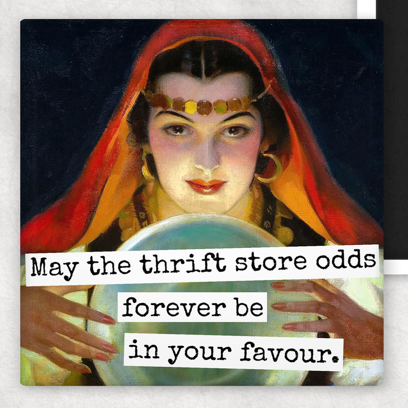 Raven's Rest Studio - Funny Magnet. May The Thrift Store Odds Forever Be...