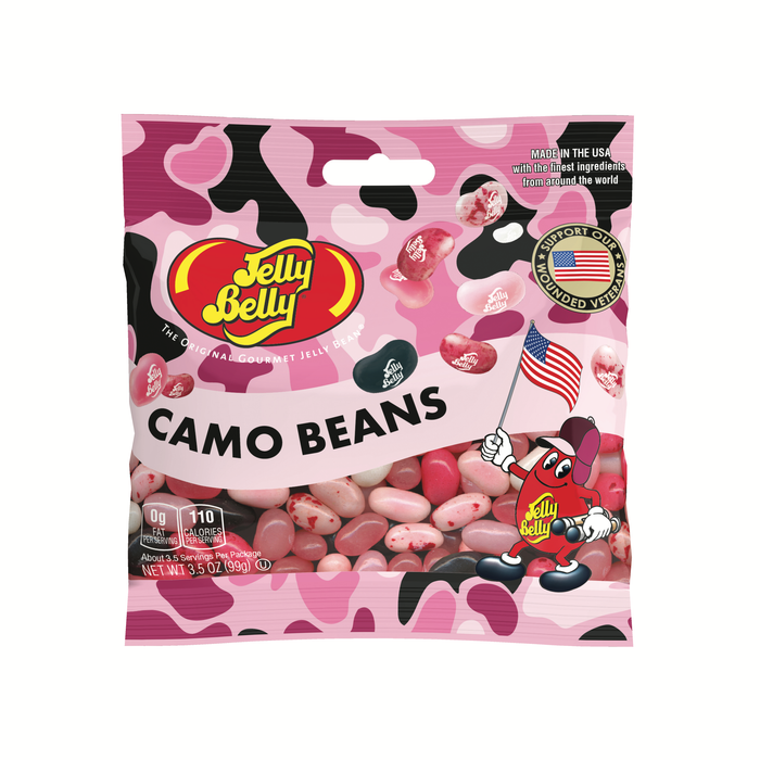 Jelly Belly Pink Camo Peg Bags, 3.5oz