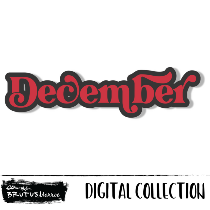 December Title | Digital Cut File