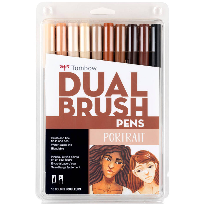 Tombow - Dual Brush Pen Art Markers: Portrait - 10-Pack