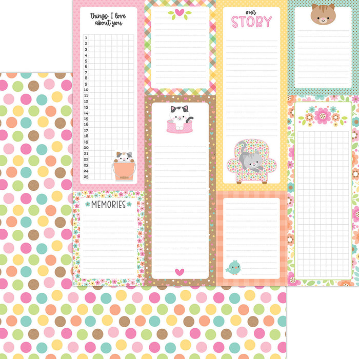 Doodlebug Design | Pretty Kitty Collection | 12x12 Double-Sided Cardstock - Having a Ball