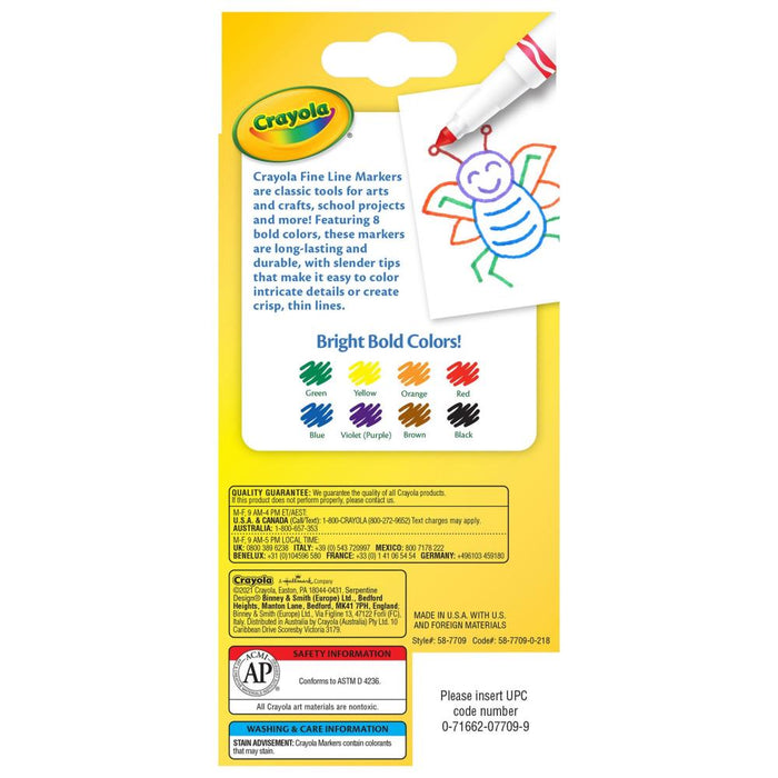 Crayola | Fine Line Markers 8/pk
