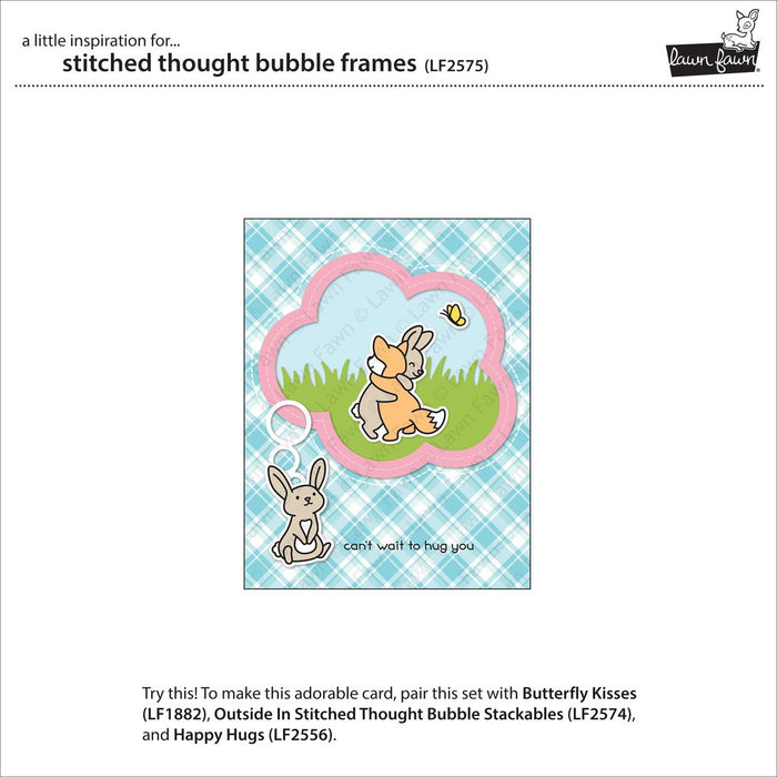 Lawn Fawn - Lawn Cuts - Stitched Thought Bubble Frames