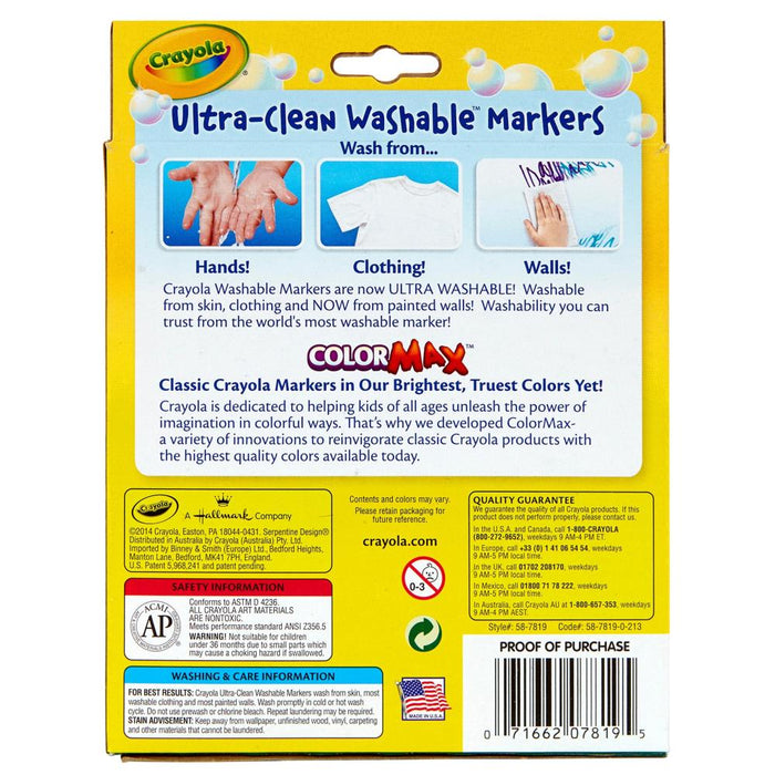 Crayola | Ultra-Clean Color Max Broad Line Washable Markers 8/pk