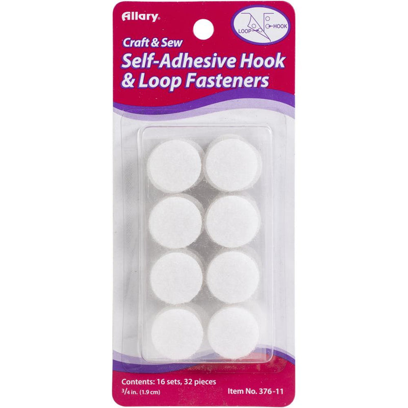 Allary | Self-Adhesive Hook and Loop Fasteners 16/pk