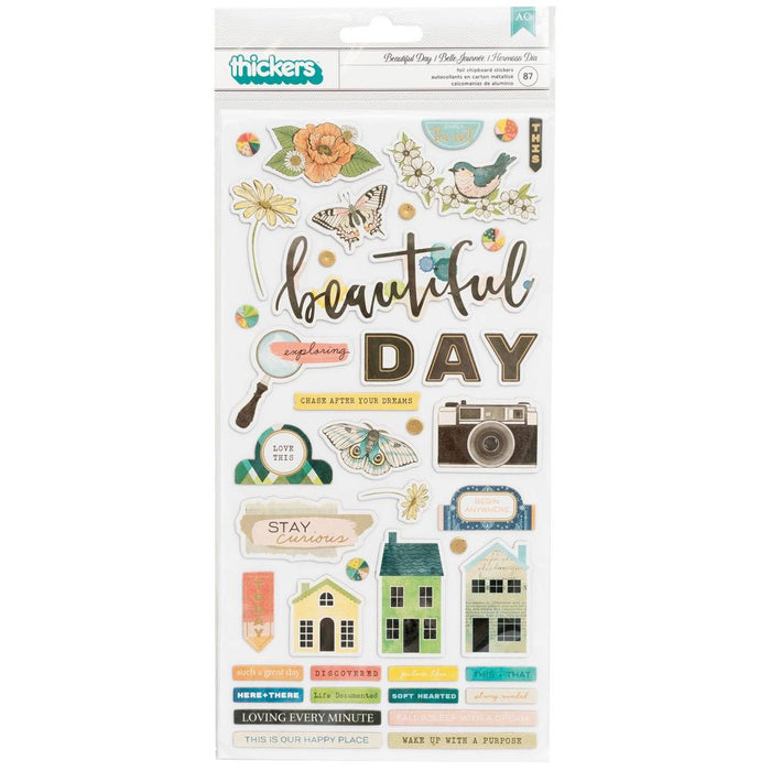Vicki Boutin | Fernwood Thickers Stickers 87/Pkg | Beautiful Day Icons/Chipboard