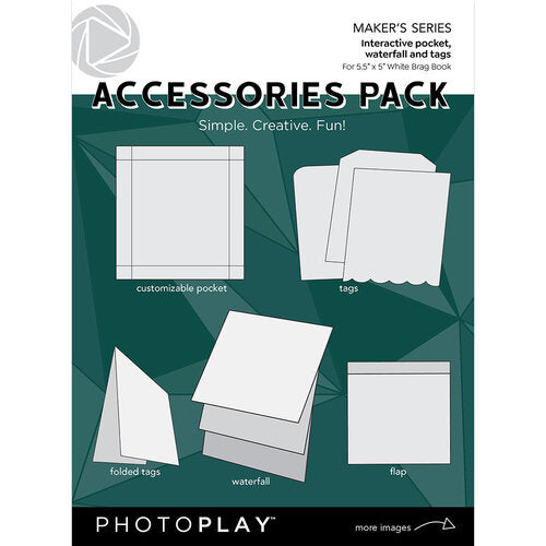 Photoplay | Maker's Series Collection | Accessory Pack Brag Book - White