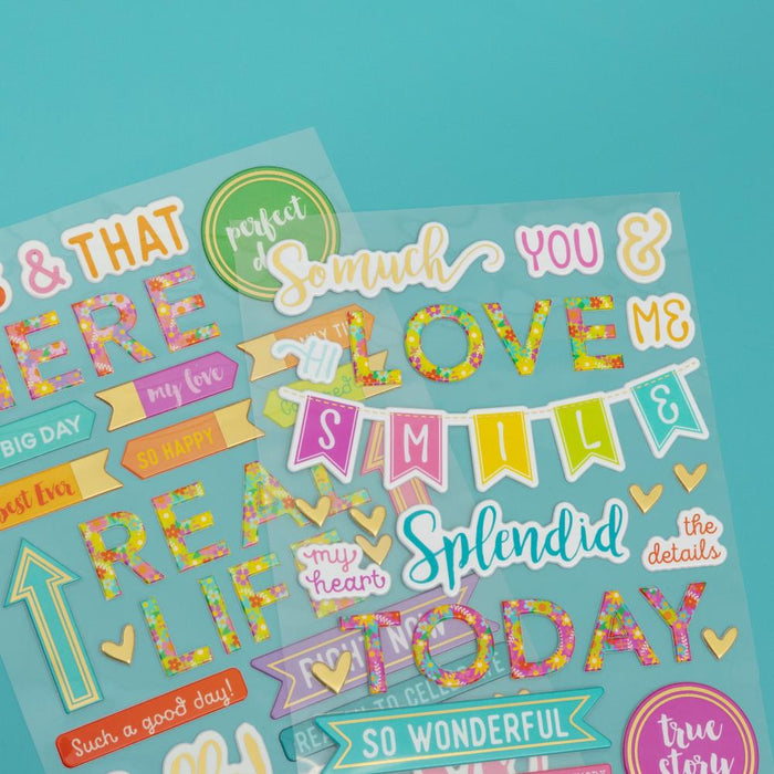 American Crafts | Paige Evans Splendid Thickers Stickers | This and That Phrase