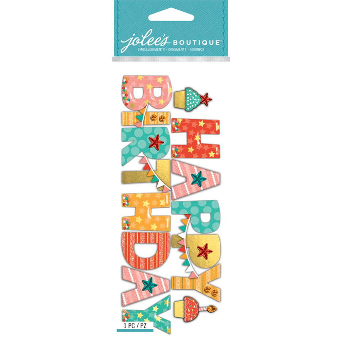 Jolee's Boutique | Dimensional Stickers | Happy Birthday