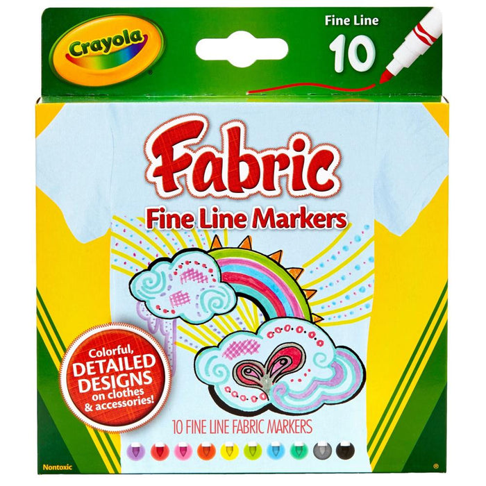 Crayola | Fine Line Fabric Markers 10/pk