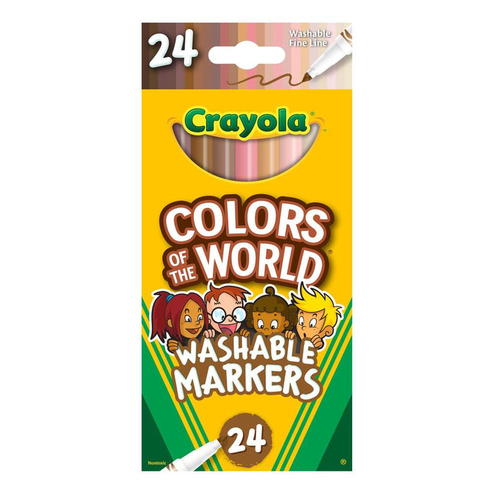 Crayola | Colors of the World Fine Line Washable Markers 24/pk