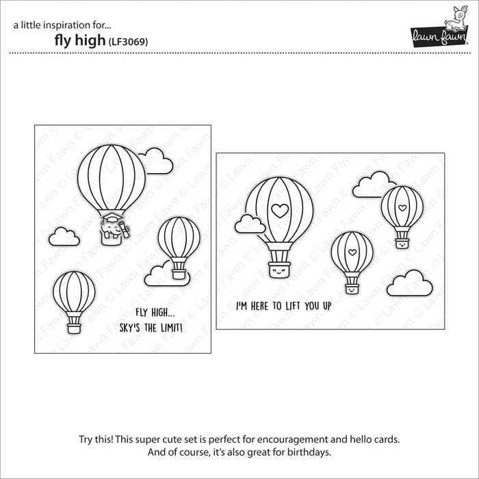 Lawn Fawn | Photopolymer Clear Stamps | Fly High