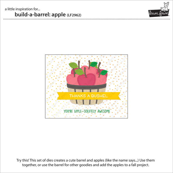 Lawn Fawn | Lawn Cuts | Build-A-Barrel - Apple Dies