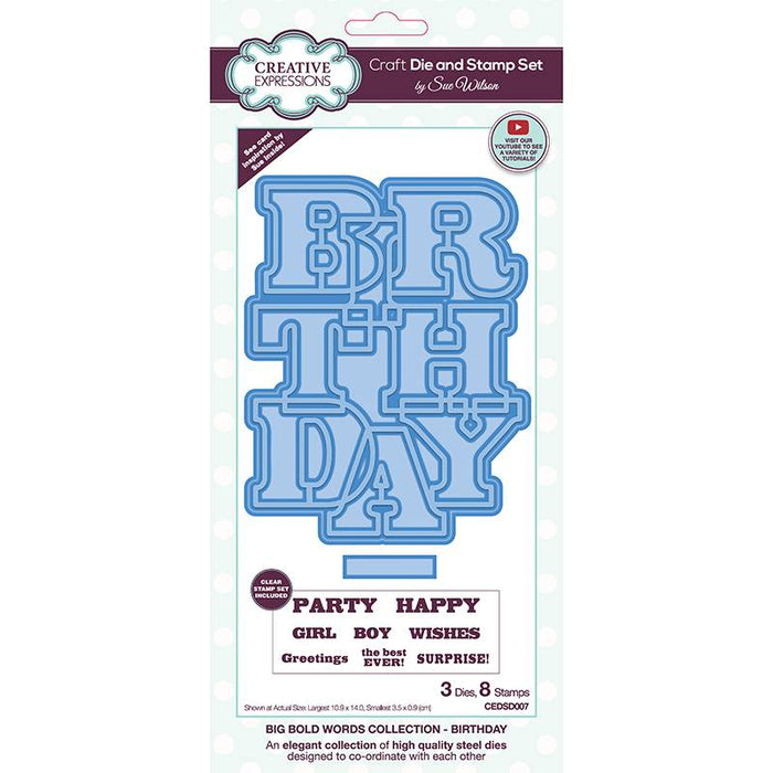 Creative Expressions - Birthday Stamp and Die Set