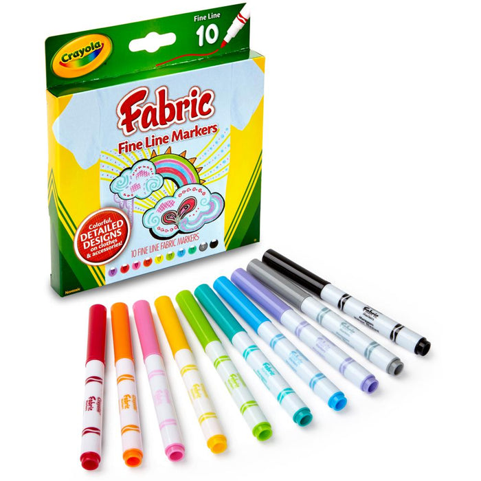 Crayola | Fine Line Fabric Markers 10/pk