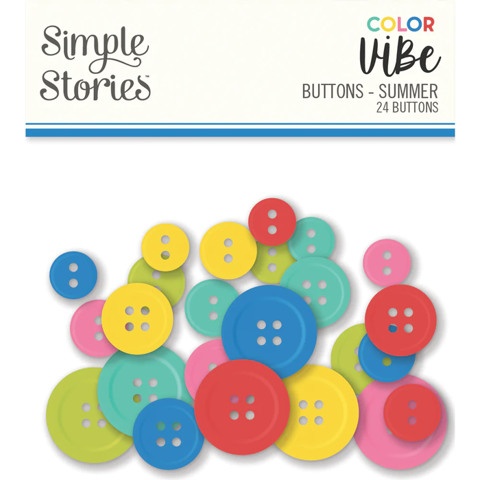 Simple Stories | Color Vibe Collection | Buttons - Summer
