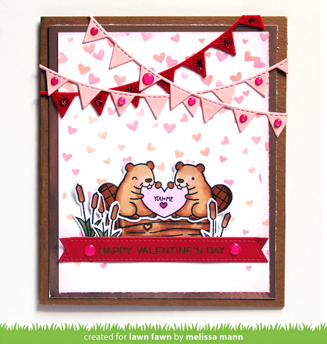 Lawn Fawn | Simply Celebrate Collection | Photopolymer Clear Stamps - Wood You Be Mine?