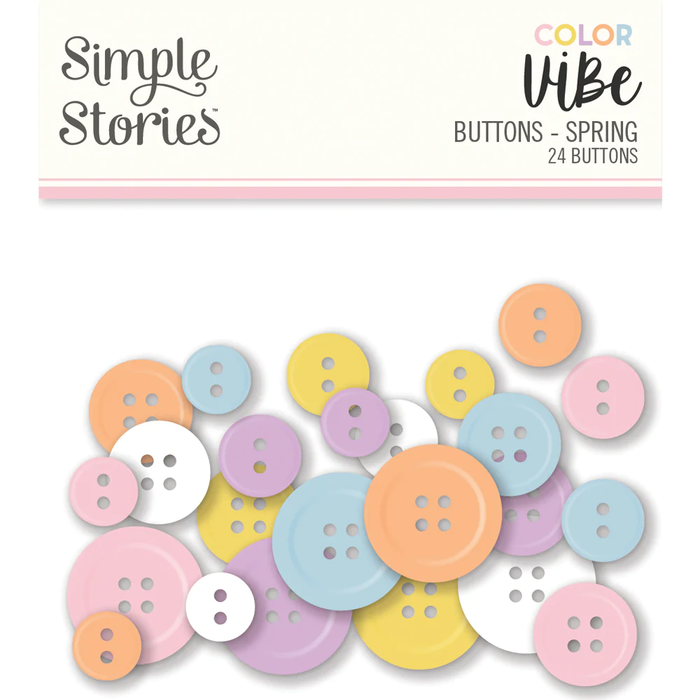 Simple Stories | Color Vibe Collection | Buttons - Spring