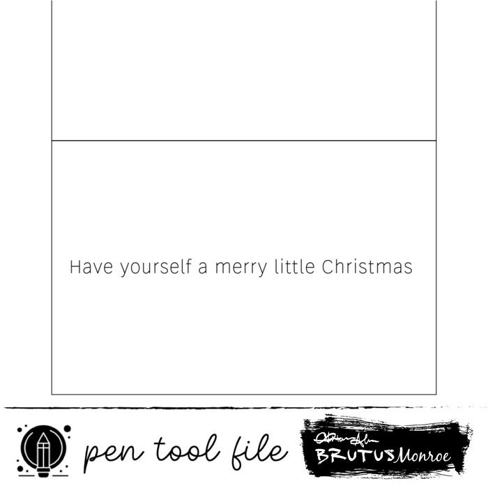 Merry Little Christmas | Digital Cut File | Pen Tool File