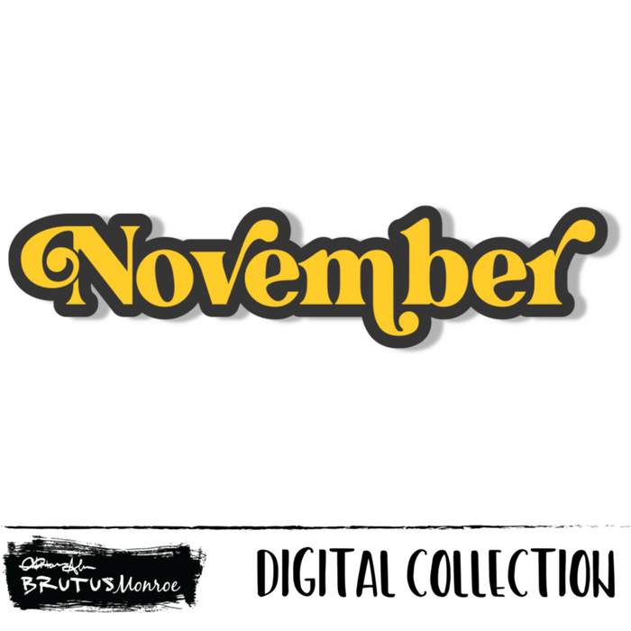 November Title | Digital Cut File